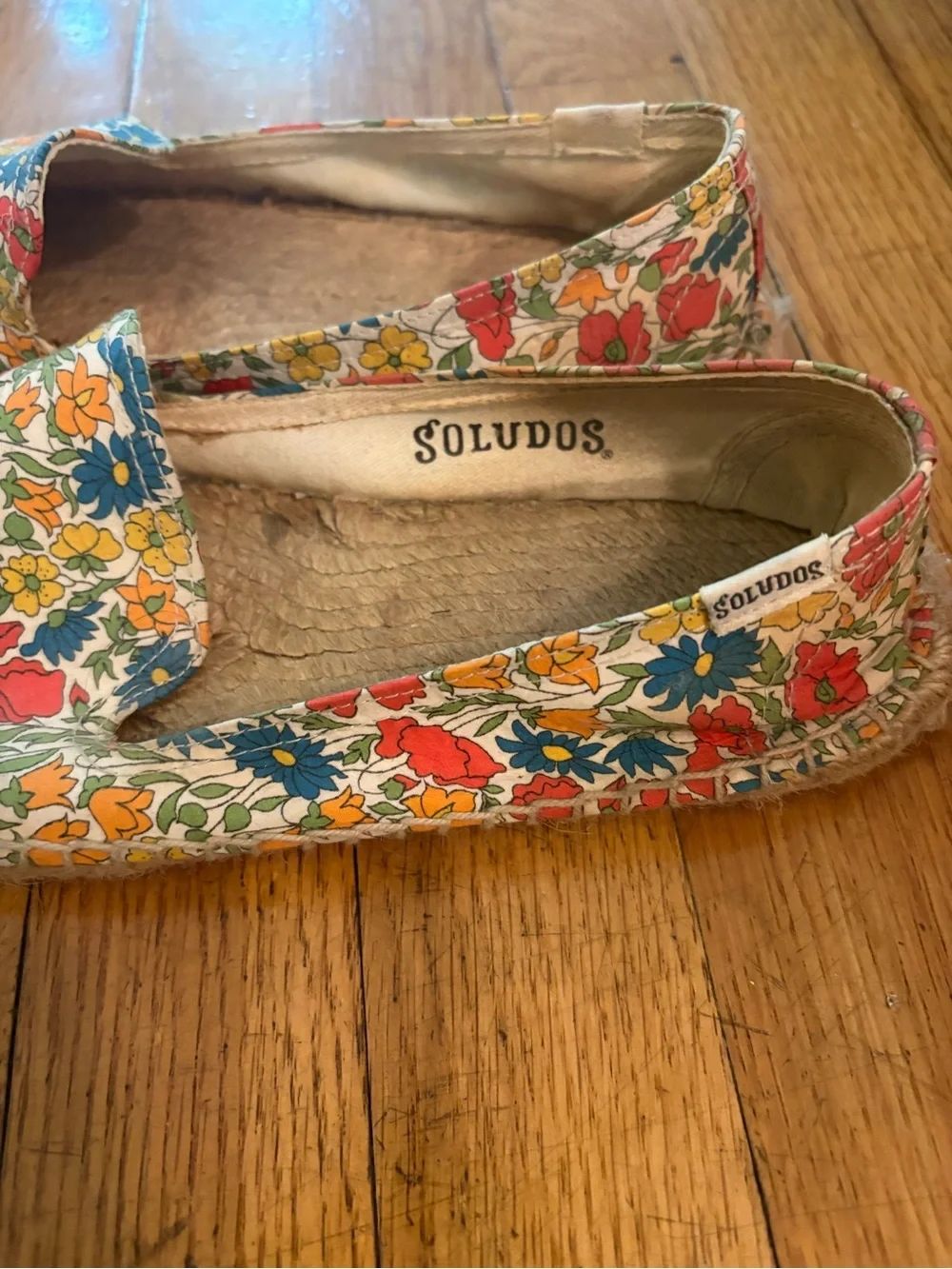 Soludos floral slip on espadrilles